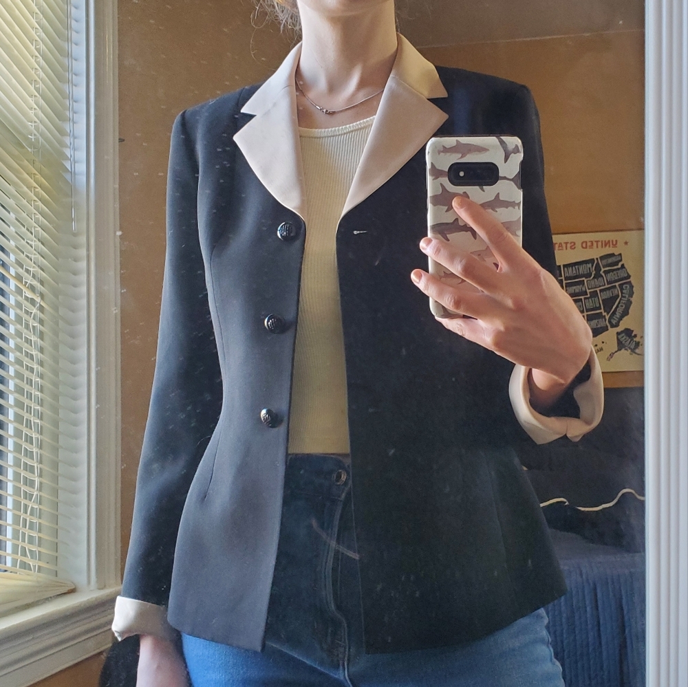 Vintage 00s Blazer with Cream Detailing